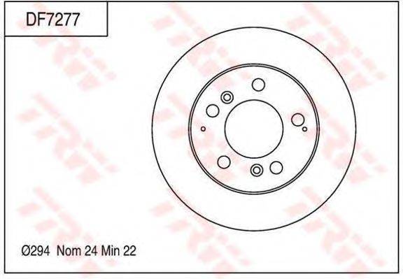 Тормозной диск TRW DF7277