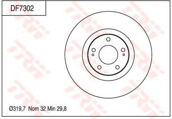Тормозной диск TRW DF7302