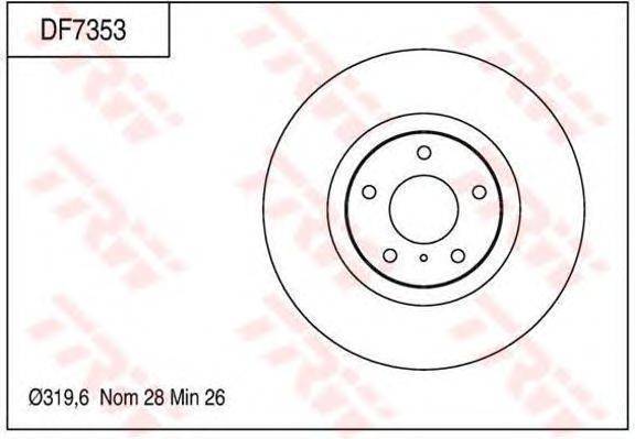 Тормозной диск TRW DF7353