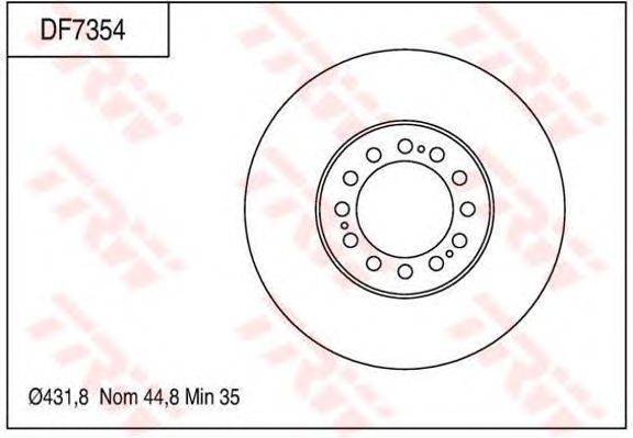 Тормозной диск TRW DF7354
