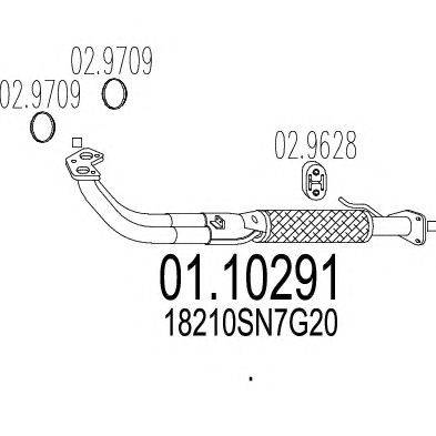 Труба выхлопного газа MTS 01.10291