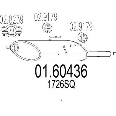 Глушитель выхлопных газов конечный MTS 01.60436