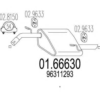 Глушитель выхлопных газов конечный TIMAX 220626