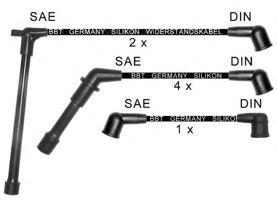 Комплект проводов зажигания BBT ZK1692