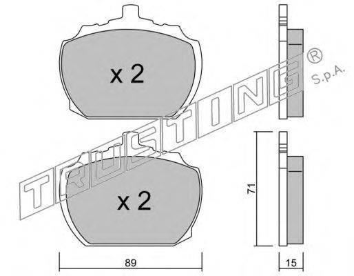 Комплект тормозных колодок, дисковый тормоз BENDIX 571233S
