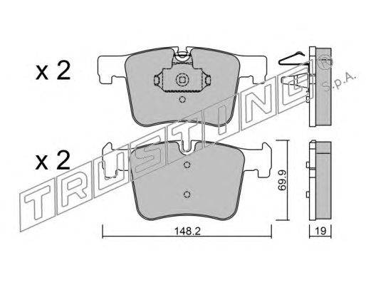 Комплект тормозных колодок, дисковый тормоз FMSI-VERBAND D1561