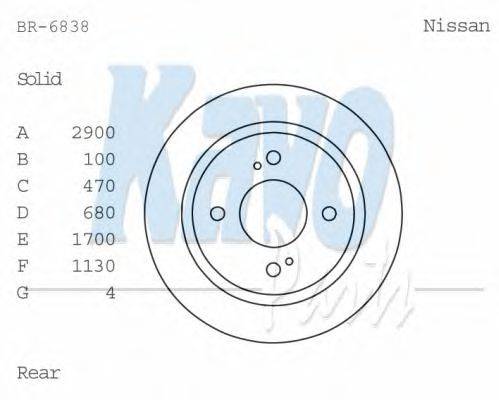 Тормозной диск KAVO PARTS BR-6738