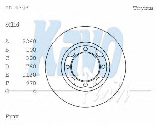 Тормозной диск KAVO PARTS BR9303