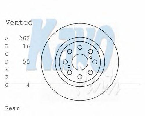 Тормозной диск KAVO PARTS BR-9454