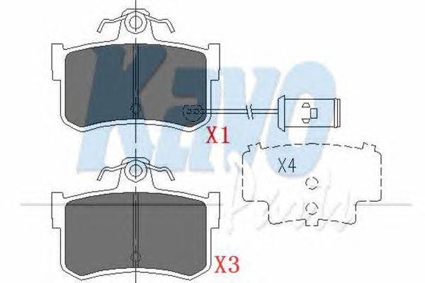 Комплект тормозных колодок, дисковый тормоз KAVO PARTS KBP-2028