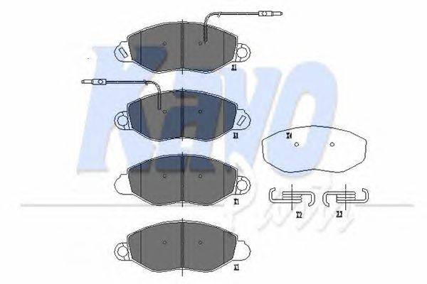 Комплект тормозных колодок, дисковый тормоз KAVO PARTS KBP6586