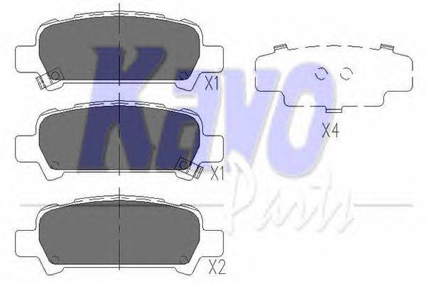 Комплект тормозных колодок, дисковый тормоз KAVO PARTS KBP-8002
