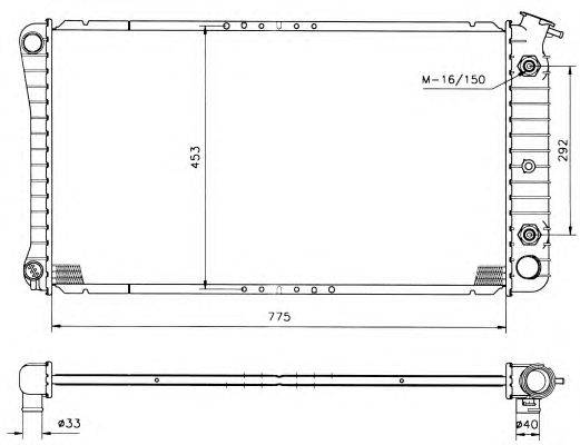 Радиатор, охлаждение двигателя NRF 50206