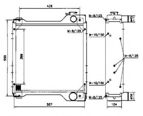 Радиатор, охлаждение двигателя NRF 52105