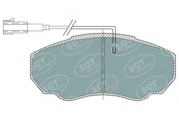 Комплект тормозных колодок, дисковый тормоз SCT Germany SP 318