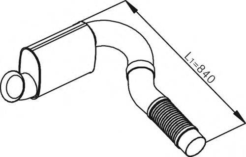 Предглушитель выхлопных газов DINEX 54184