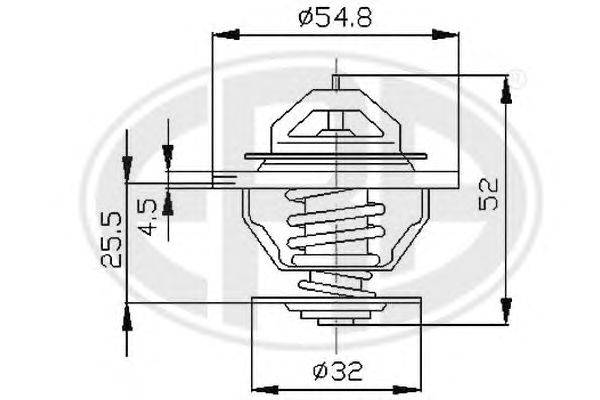 Термостат, охлаждающая жидкость ERA 350196