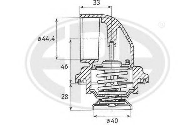 Термостат, охлаждающая жидкость ERA 350210