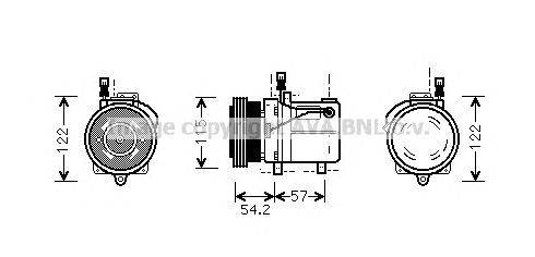 Компрессор, кондиционер AVA QUALITY COOLING BWAK059