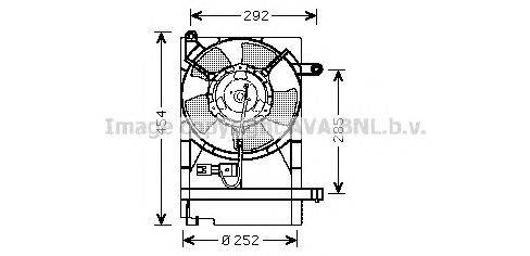 Вентилятор, охлаждение двигателя AVA QUALITY COOLING DW7512