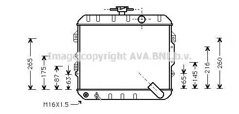 Радиатор, охлаждение двигателя AVA QUALITY COOLING HY2009