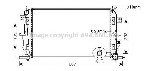 Радиатор, охлаждение двигателя AVA QUALITY COOLING MSA2446