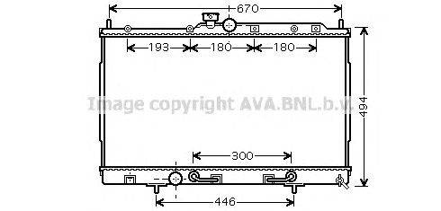 Радиатор, охлаждение двигателя AVA QUALITY COOLING MT2197