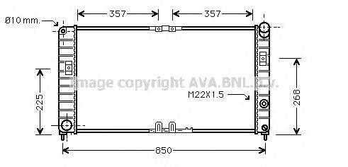 Радиатор, охлаждение двигателя AVA QUALITY COOLING OL2285