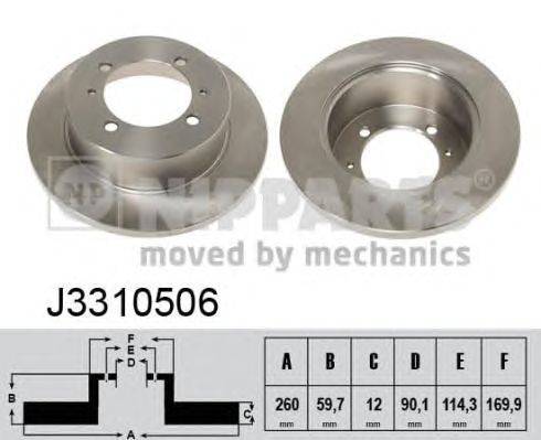 Тормозной диск NIPPARTS J3310506