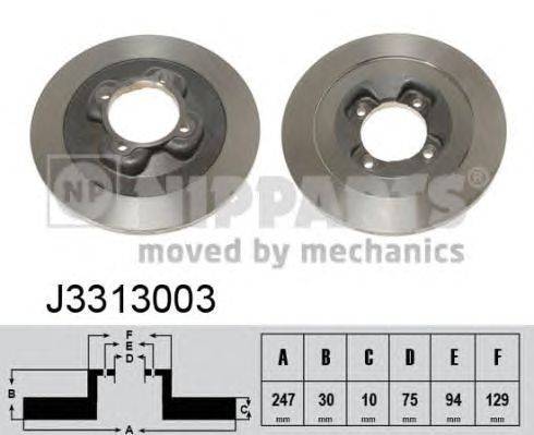 Тормозной диск NIPPARTS J3313003