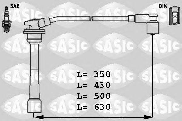 Комплект проводов зажигания SASIC 9286018