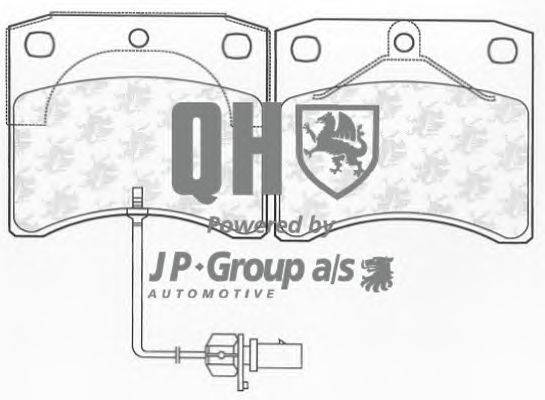 Комплект тормозных колодок, дисковый тормоз JP GROUP BP1274