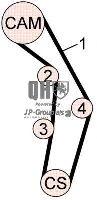 Комплект ремня ГРМ JP GROUP QBK625