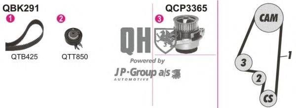 Водяной насос + комплект зубчатого ремня JP GROUP QBPK2911