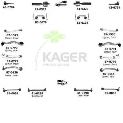 Подвеска колеса KAGER 800077