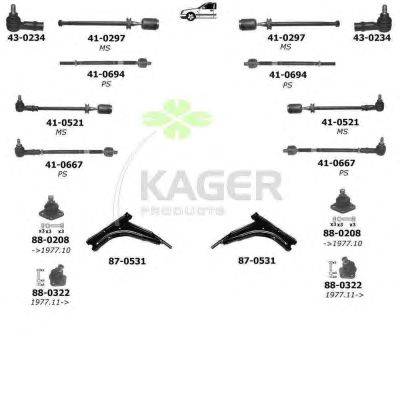 Подвеска колеса KAGER 800187