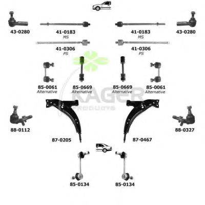 Подвеска колеса KAGER 800211