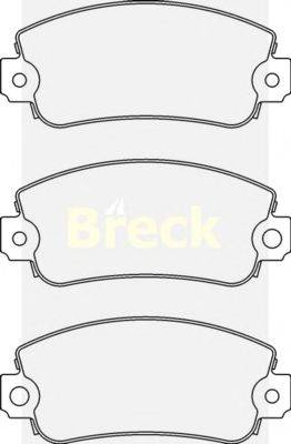 Комплект тормозных колодок, дисковый тормоз BRECK 209500070210