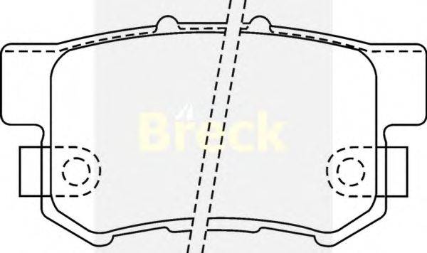 Комплект тормозных колодок, дисковый тормоз BRECK 21721