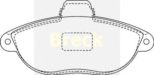 Комплект тормозных колодок, дисковый тормоз BRECK 23042