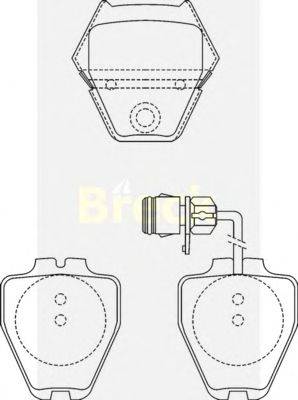 Комплект тормозных колодок, дисковый тормоз BRECK 23280