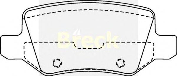 Комплект тормозных колодок, дисковый тормоз BRECK 23138 00