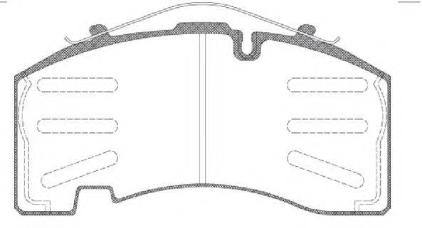 Комплект тормозных колодок, дисковый тормоз KAWE JCA107400