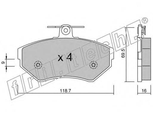 Комплект тормозных колодок, дисковый тормоз SEAT 1HM698151