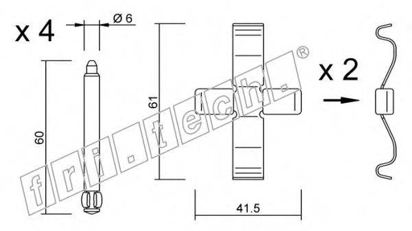 Комплектующие, колодки дискового тормоза fri.tech. KIT.085