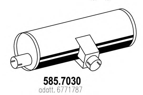 Средний / конечный глушитель ОГ ASSO 585.7030