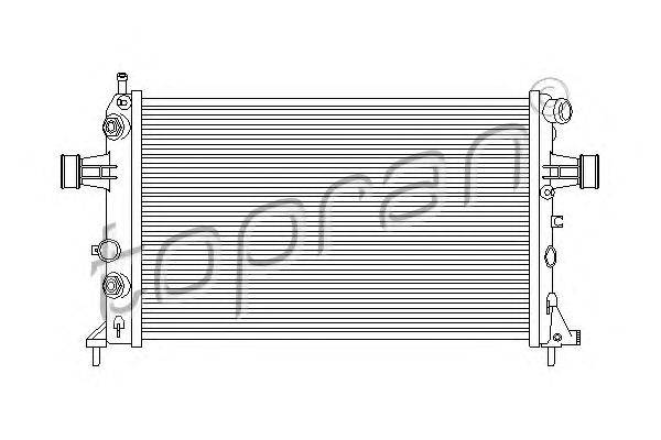 Радиатор, охлаждение двигателя TOPRAN 206 972