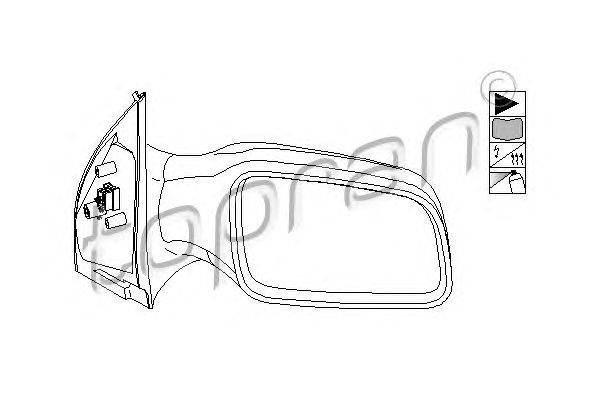 Наружное зеркало TOPRAN 205914