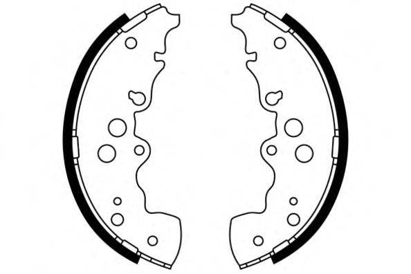 Комплект тормозных колодок; Комплект тормозных колодок, стояночная тормозная система E.T.F. 09-0671