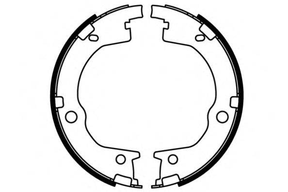 Комплект тормозных колодок; Комплект тормозных колодок, стояночная тормозная система E.T.F. 09-0700